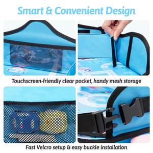 Plateau de siège auto pour enfants, échantillon gratuit, pour les voyages, plateau de table pour siège auto pour les activités en voiture, organisateur de bureau pour tout-petits pour l'avion - Product Image 4