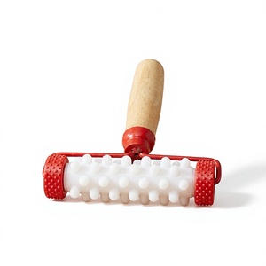 Rodillo de acupresión K Star con mango de madera mágico para la circulación sanguínea, alivio del dolor y terapia de reflexología - Product Image 1