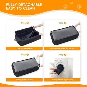 Cama para mascotas de Interior de coche de doble uso Patrón sólido Asistente de viaje extraíble y lavable para conductores para explosiones transfronterizas de Amazon - Product Image 4