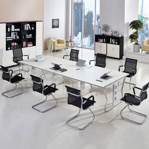 Muebles de Oficina Personalizados, Mesas y Sillas para Conferencias y Capacitación, Mesa de Reuniones de Madera - Product Image 1