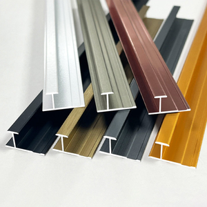 Moulure de bordure en aluminium de type I-Beam pour placage de <span class=keywords><strong>bois</strong></span> UV et panneau intégré avec finition d'angle en plaque de cristal de carbone - Product Image 5