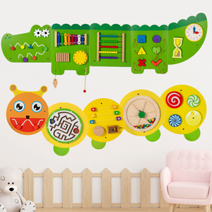 Pannello Sensoriale <span class=keywords><strong>Montessori</strong></span> da Parete in Legno per Asilo Nido, Attrezzatura per Allenamento, Gioco Busy Board, <span class=keywords><strong>Giocattoli</strong></span> Educativi per Bambini - Product Image 2