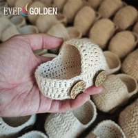 EG25194 9X5CM Mini poussette tricotée à la main DIY, poussette bébé en crochet faite à la main, berceaux pour bébé pour baby shower et baptême