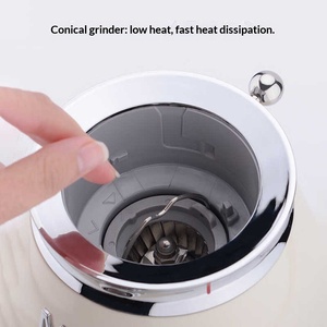 Machine à café électrique rétro HATRSEN CGF11 avec moulin à grains intégré, boîtier en acier inoxydable, capacité/puissance personnalisables pour usage domestique ou en bar - Product Image 2