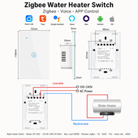 Interrupteur tactile intelligent personnalisé 20A 40A pour chaudière et chauffe-eau, haute puissance, avec minuterie Wi-Fi, compatible normes UE/Royaume-Uni, fonctionne avec Alexa