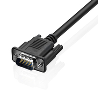 Cobre negro 9 pines RS232 fábrica DB9 25 conector automotriz impermeable extensión macho Cable serie IEC RS232 Cable