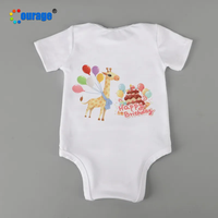 Courage vente en gros personnalisé tissu doux Polyester nourrissons unisexe tout-petits nouveau-né bébé Onesie Sublimation vêtements bébé body