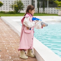 Imperméable pour enfants imperméable avec capuche pliable bleu marine, imperméable pour enfants pour garçons et filles, équipement de pluie léger