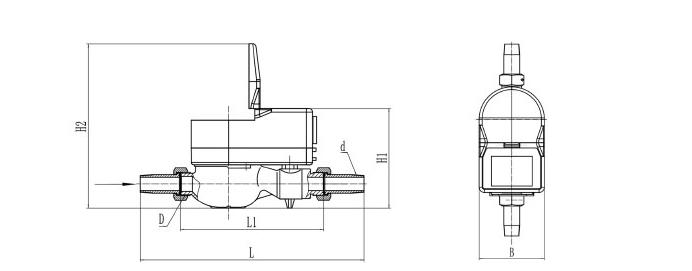 Wireless digital wifi gprs smart water meters