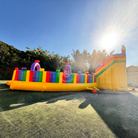 Piscine gonflable avec toboggan, château gonflable avec toboggan, toboggan aquatique gonflable pour adultes