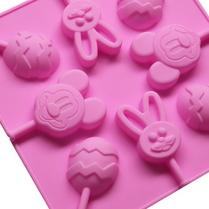 8 Lapin consécutif <span class=keywords><strong>Mickey</strong></span> Mouse Résurrection Oeuf Sucette Silicone <span class=keywords><strong>Moule</strong></span> Gâteau Outils sans Bâtons - Product Image 3