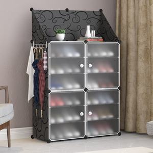 Plastique PP facile à assembler 2 colonnes et 3 niveaux de stockage de <span class=keywords><strong>chaussures</strong></span> - Product Image 4