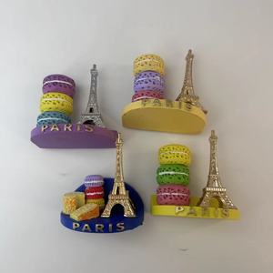 París nuevo diseño Torre Eiffel donut resina y metal impresión a mano personalizada colección de arte 3D recuerdo nevera imán decoración de fiesta - Product Image 6
