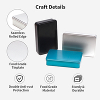 Boîte en étain rectangulaire pour emballage de biscuits 190 x 125 x 41 mm, qualité alimentaire, écologique, impression offset brillante, logo personnalisé, FDA ISO9001