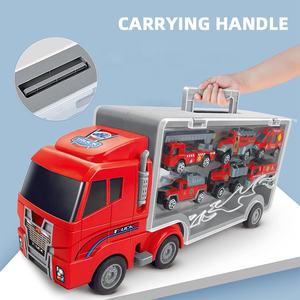 Samtoy Diecast modelo coche juguetes <span class=keywords><strong>de</strong></span> construcción aleación motores <span class=keywords><strong>de</strong></span> <span class=keywords><strong>bomberos</strong></span> contenedor <span class=keywords><strong>de</strong></span> almacenamiento <span class=keywords><strong>de</strong></span> doble cara portador camión contenedor <span class=keywords><strong>de</strong></span> juguete - Product Image 4