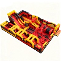 Parc d'obstacles gonflable commercial de grande taille, parc de jeux gonflable en PVC pour enfants, jeux d'équipe, événements, location pour fêtes