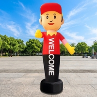 Tube à main de 3m de haut pour homme gonflable Air Dancer Sky Dancer Puppet pour la publicité Welcome Man for Outdoor Commercial Use