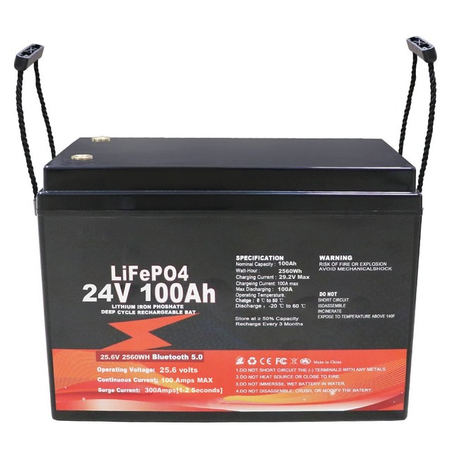 New 25.6V100AH Solar Deep Cycle LiFePO4 Lithium Ion Battery 24V 48V 150AH 200AH 300AH 400AH Energey Storage Powerwall with BMS
