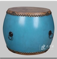 Table basse ronde imbriquée en bois massif recyclé antique chinois table d'appoint de style tambour de salon