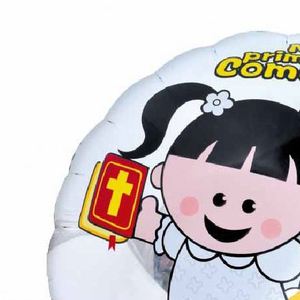 Globo de Helio Plateado Decorativo de 18 Pulgadas para Primera <span class=keywords><strong>Comunión</strong></span>, Bautizo, Eventos Cristianos, Fiestas, Decoración de Pascua - Product Image 2