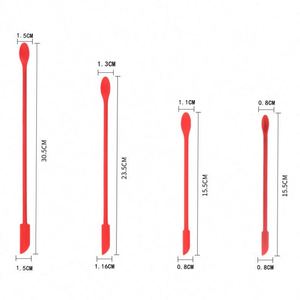 Mini <b>Silicone</b> Spatula Set Small Rubber Spatula for Makeup Thin Jar Scraper for Kitchen and Beauty - Product Image 6