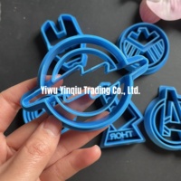 Pemotong Fondant Lucu Bentuk Perisai, Pemotong Biskuit Senjata Kartun DIY yang Imut
