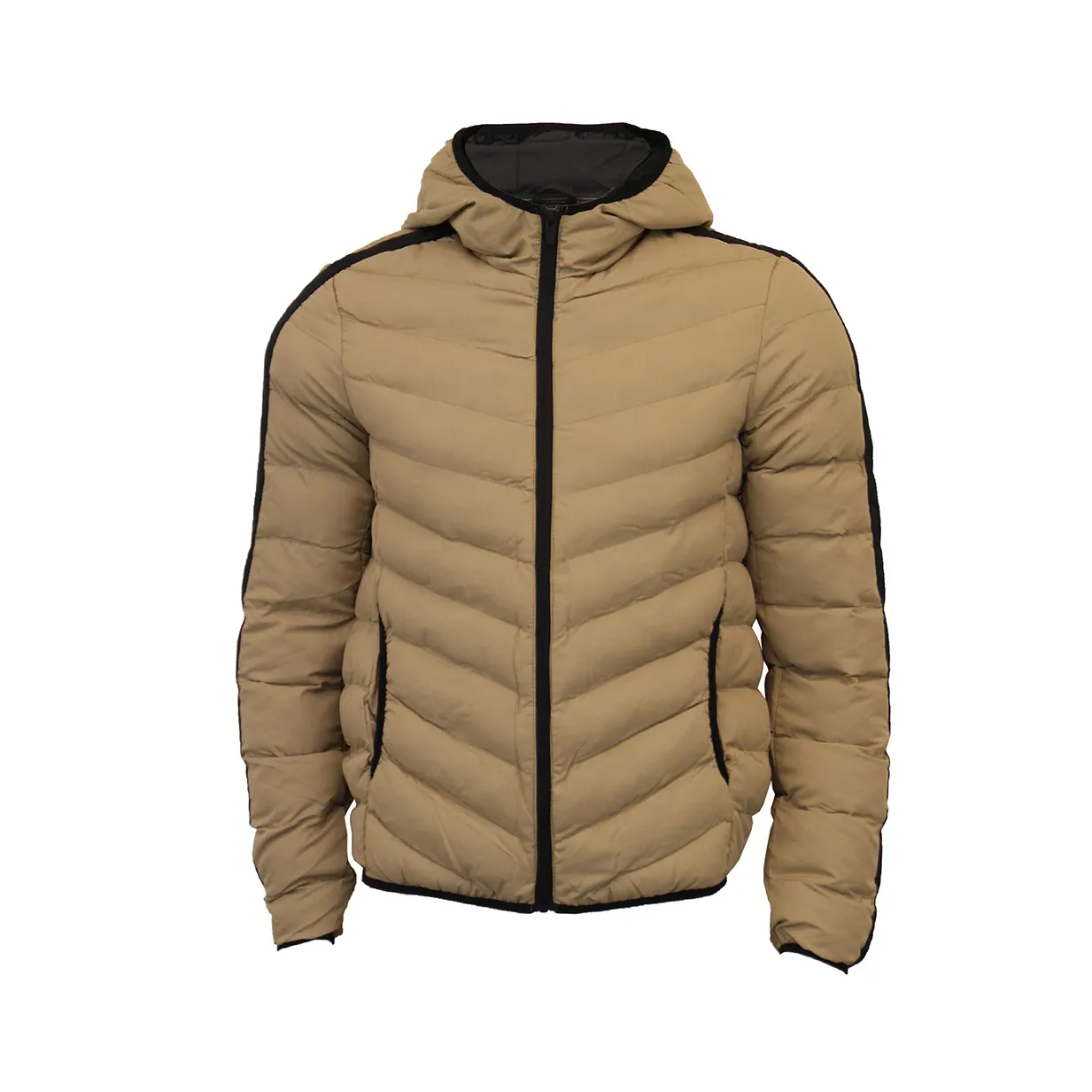 En kaliteli ceket erkekler kış açık sıcak kabarcık mont su geçirmez kapitone pamuk/polyester aşağı balon ceket
