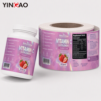 Autocollants personnalisés pour compléments vitaminiques, adhésifs, imperméables, pour produits de santé, étiquettes de bouteilles, autocollants personnalisés en rouleau