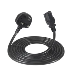 British UK BS Approval 3 Pin 5A/10A 250V Fused Computer AC Cable Wire Auto Electric Plug Power Cord