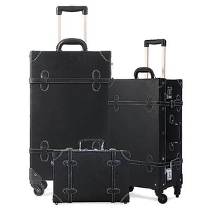 Bolsa <span class=keywords><strong>de</strong></span> <span class=keywords><strong>Viaje</strong></span> Pequeña Retro Vintage <span class=keywords><strong>de</strong></span> PU, Maleta <span class=keywords><strong>de</strong></span> Mano Vintage con Correas, Juego <span class=keywords><strong>de</strong></span> <span class=keywords><strong>Maletas</strong></span> - Product Image 4