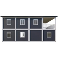 Nouvel appartement moderne à deux étages en conteneurs assemblés, duplex préfabriqué, bureau respirant en panneaux sandwich, garantie 1 an
