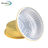 Conteneur rond en aluminium de 920 ml 180*147*47 mm Conteneur alimentaire jetable à emporter Conteneurs en aluminium avec couvercles transparents