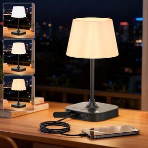 Lámpara de Noche para Dormitorio, Lámpara Táctil Regulable con 3 Colores y 5 Niveles de Brillo, Lámpara de Mesa para Bebés, Lámpara de Noche Recargable Portátil - Product Image 5