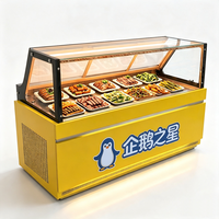 Refrigerador Vertical Comercial de Doble Temperatura con Enfriamiento Mecánico Directo, Puerta de Vidrio y Acero Inoxidable