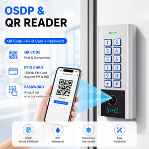 Lector de Teclado OSDP con Carcasa Metálica Resistente al Agua IP67, Lector de Códigos QR, Lector RFID 125KHz HID y EM / 13.56MHz, Modelo 2026 - Product Image 1