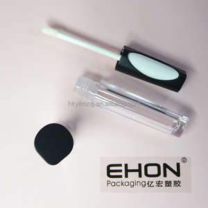 Tubes de gloss à lèvres vides personnalisés avec capuchon noir, conteneur transparent pour gloss, emballage cosmétique pour huile à lèvres avec applicateur - Product Image 3