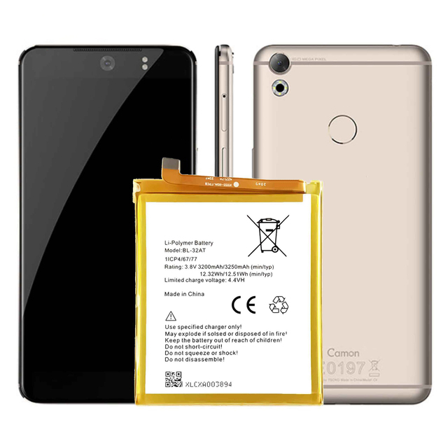 BL-32AT 3200mAh C10 CX Mobile Phone Battery for Tecno Camon CX Battery Rechargeable Batteries