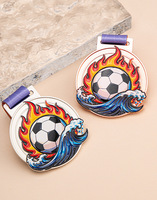 Médaille de championnat de football d'usine JINZUN, en alliage de zinc, médaille de sport pour récompense sportive en métal personnalisée, médailles de football personnalisées