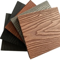 Panneau de sol composite en bois et plastique, 3d, dure longtemps, avec revêtement anti-gel wpc, pour l'extérieur, balcon, clôture