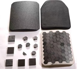 แผ่นเกราะเซรามิก B4C โบรอนคาร์ไบด์ IV แผ่นเกราะโค้งเดี่ยว น้ำหนักเบา - Product Image 1