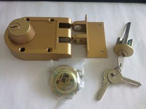 กุญแจล็อคแบบ Deadbolt ยี่ห้อ WEKIS รุ่น North American Jimmy Proof ทรงกระบอกคู่ ทำจากทองเหลืองผสมสังกะสี ชุบโครเมียมเงา สไตล์โบราณ แบบไม่ใช้กุญแจ - Product Image 5