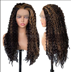 <span class=keywords><strong>Pelo</strong></span> rizado explosivo, resaltado, punteado, rizos latinoamericanos, pelucas de cabello femenino, pelucas de encaje frontal - Product Image 1