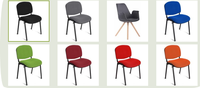 Chaise de bureau empilable sans accoudoirs, chaises pour personnel de formation et salle de conférence, modernes pour les invités