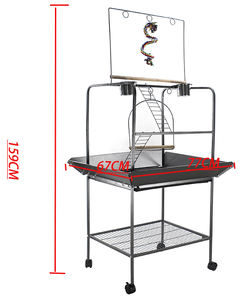 Venta al por mayor de lujo grande de acero negro metal hierro aviario Pinzón guacamayo canario periquito cacatúa <span class=keywords><strong>mascota</strong></span> loro soporte jaula de pájaro grande para la venta - Product Image 3