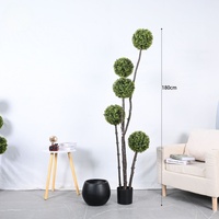 Plante artificielle verte de 180 cm avec pot, grand arbre artificiel pour la décoration intérieure du salon et des espaces commerciaux