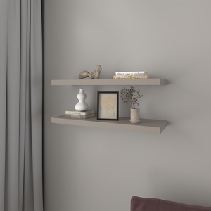 Floating Shelf Dallas Taupe <b>Wall</b> Mount Living Room <b>Display</b> Shelf - Product Image 1