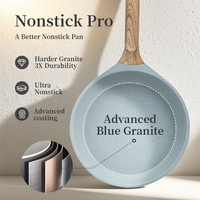 Casseroles et poêles antiadhésives Batterie de cuisine à induction Ensembles de cuisine, antiadhésif avec poêle à frire noir, 11 pièces