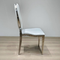 Chaise de banquet moderne en acier inoxydable doré à dossier rond, empilable, de luxe, pour hôtel, mariage, salle à manger, location événementielle et fêtes