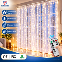 Guirlande Lumineuse LED Rideau Fée Étanche 8 Modes Décoratifs 3*3m 3*2m 3*1m IP44 pour Intérieur Chambre Noël Éclairage de Noël