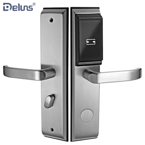 Deluns H9S Luxury Stainless Steel 1356 MHz <strong>Safe</strong> Card Reader Door Anti-Theft Hotel <strong>Lock</strong> <strong>with</strong> <strong>Keypad</strong> FCC Certified Silver - Product Image 5